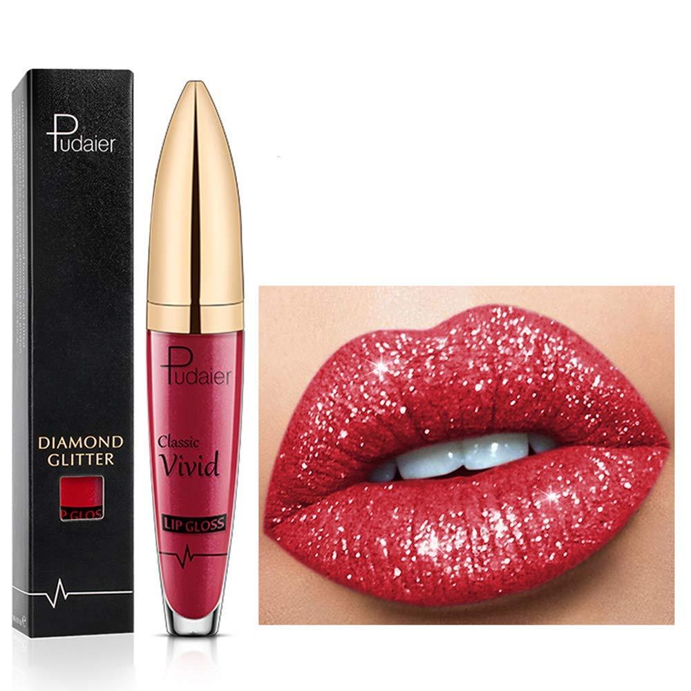 18 Colors Diamond Long -lasting lipstick 3D Shining Stars Perling Gloss Lip gloss Shimmer Metallic Texture Liquid long -lasting lip gloss waterproof durable not stick cup (03)